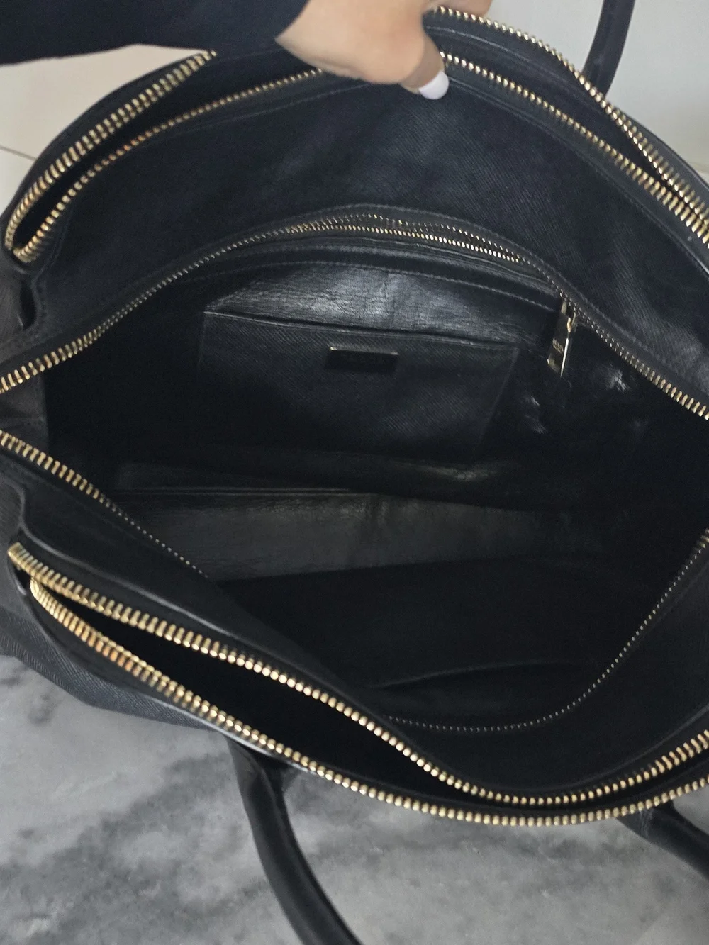 Prada Milano Black Saffiano Leather Dome Satchel with Dust Bag - Picture 9 of 15